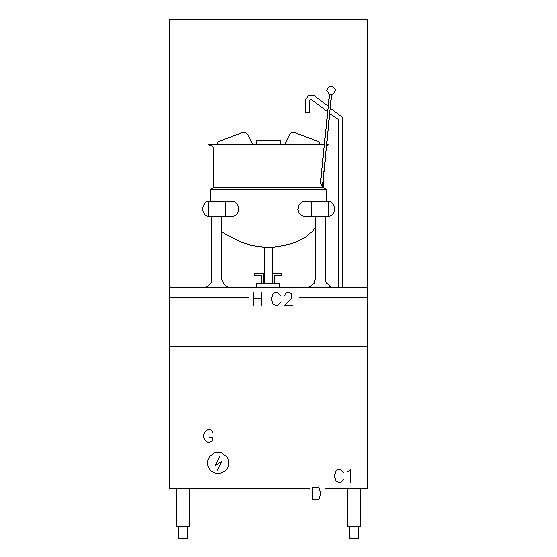 Cleveland Range 6 Gallon Gas Kettle/Cabinet Assembly