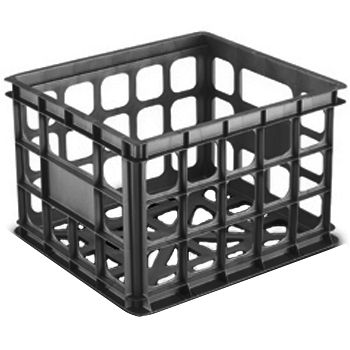 Sterilite&reg; Black Storage Crate