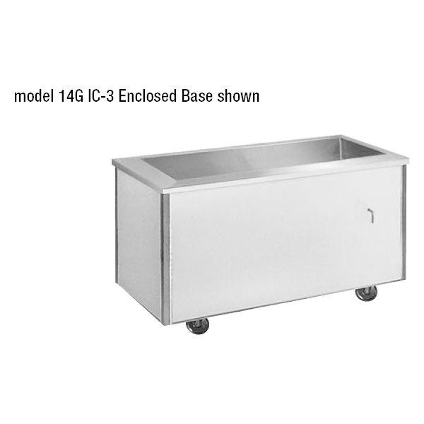 Randell&reg; Ranserve 3 Pan Size Enclosed Base Cold Food Table