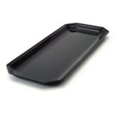 Delfin 20x8x1 in. Rectangular Acrylic Black Shallow Tray
