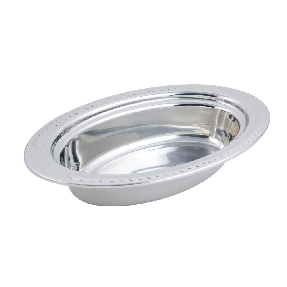 Bon Chef Laurel S/S Oval 6 Qt Food Pan