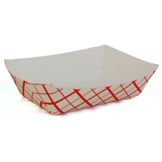 Spring Grove Boardwalk Red Weave 2 Lb Paperboard Food Tray