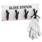 Cal-Mil&reg; White 15" x 6" Glove Station
