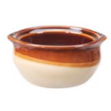Vertex&reg; Brown Accessories 10 oz Brown / Ivory Onion Soup Crock