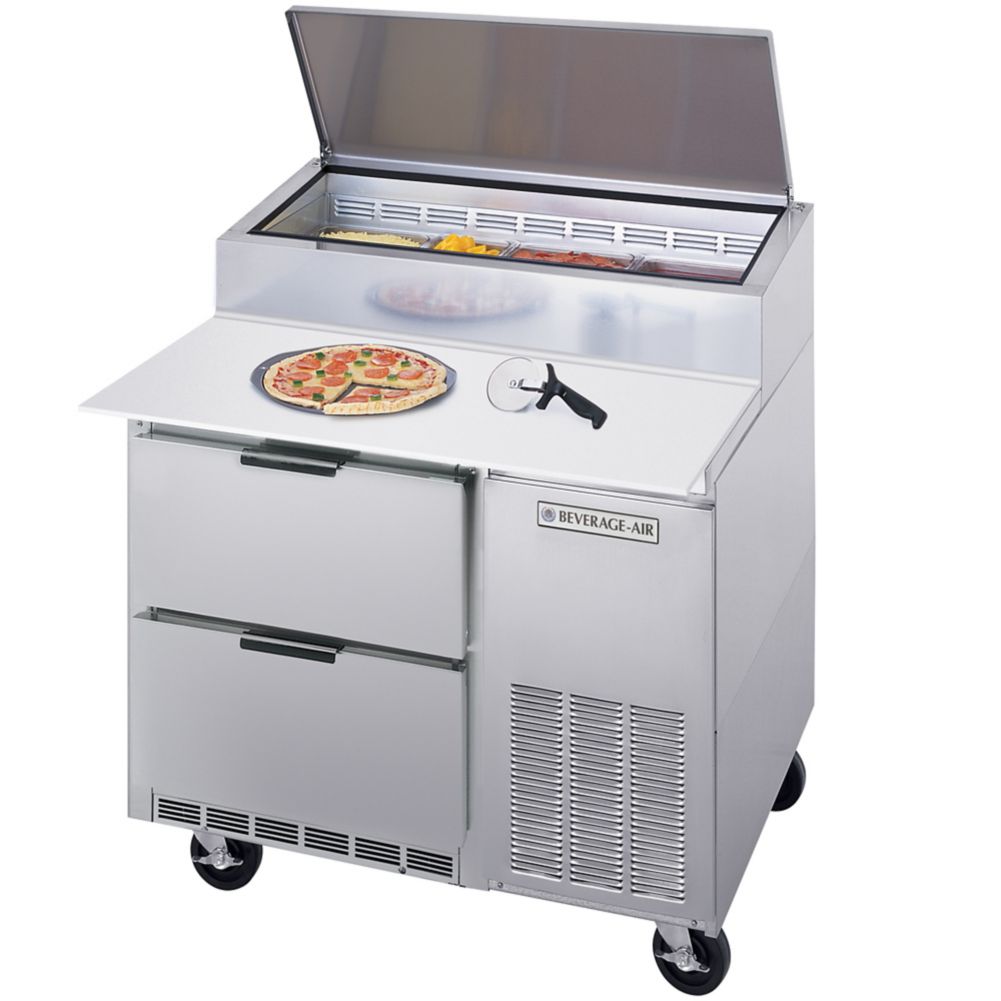 Beverage-Air 46" Pizza Top Refrigerated Counter with 2 Drawers