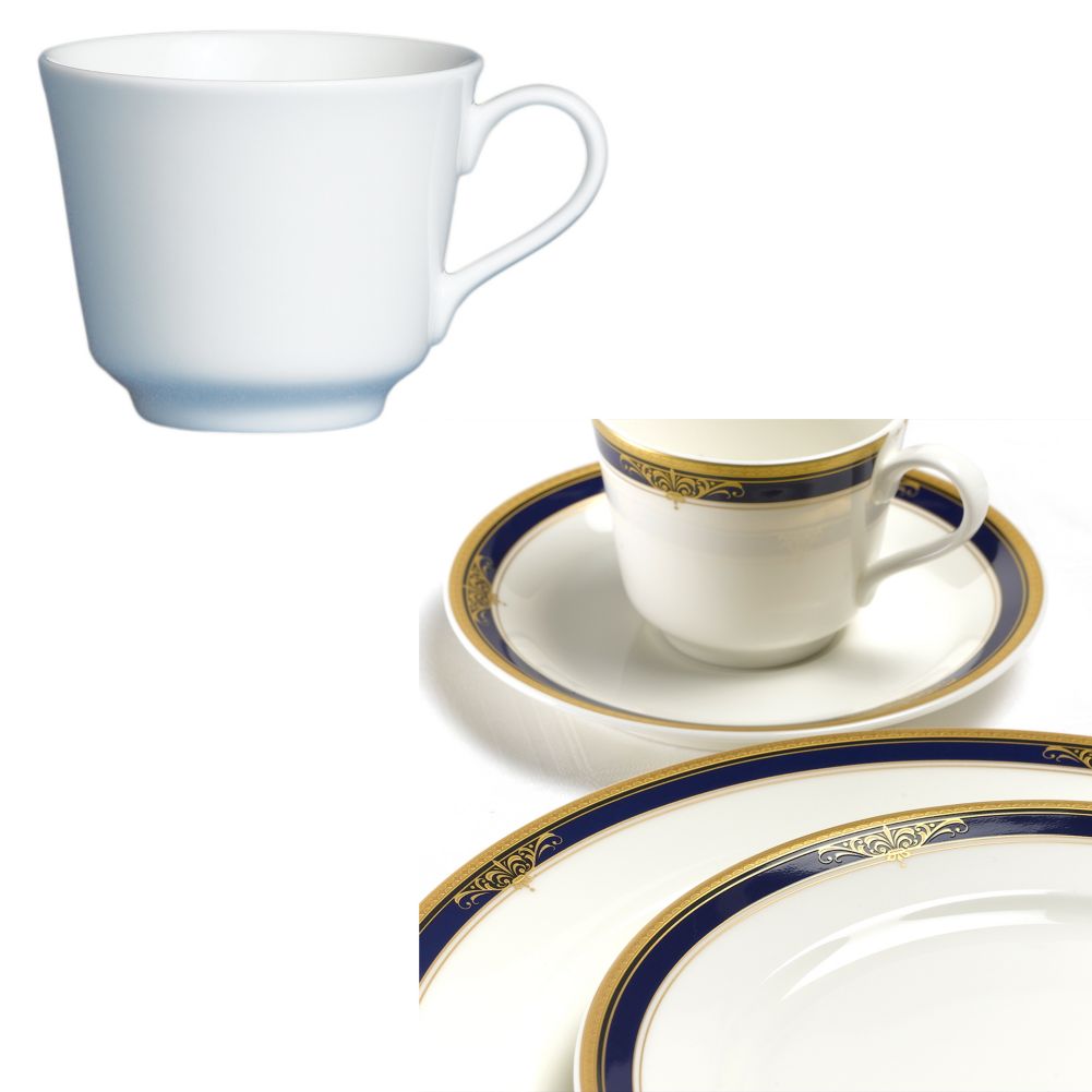 Steelite Royal Court Gold Pia Blue 4-1/2 Oz Coffee Cup