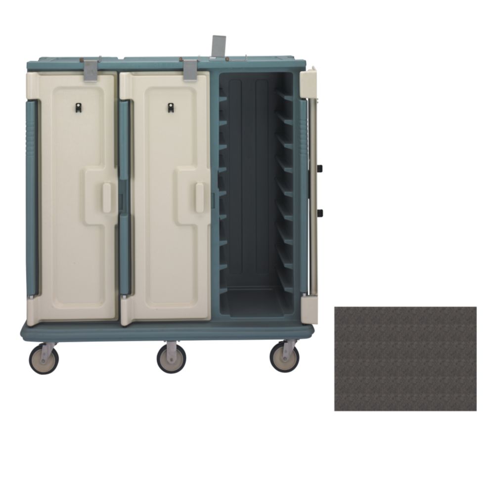 Cambro Tall 3-Comp Granite Sand Meal Delivery Cart w/ Security Package