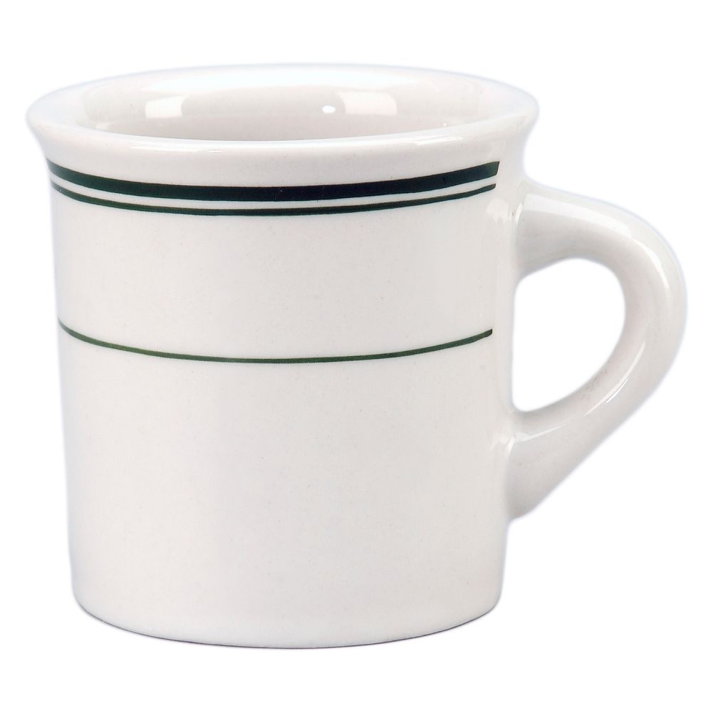 Vertex&reg; China Del Mar Green Collection 8 Oz White Arcadian Mug