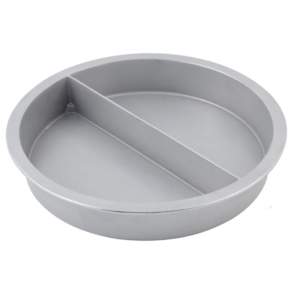 Bon Chef Pewter Glo Round 8 qt Divided Food Pan