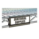 Focus Foodservice 3" Black Slide-Under Plastic Shelf Label