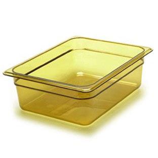 Half Size Amber Food Pan