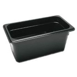 Third Size Black Food Pan