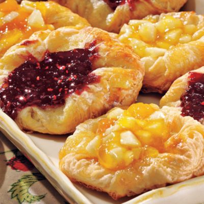 Apple and Raspberry Danish Pastries