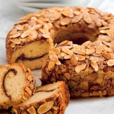 Cinnamon Almond Coffee Cake & Tiffin Coffee