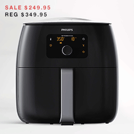Up to 30% off select Philips® Airfryers & Pasta Makers*