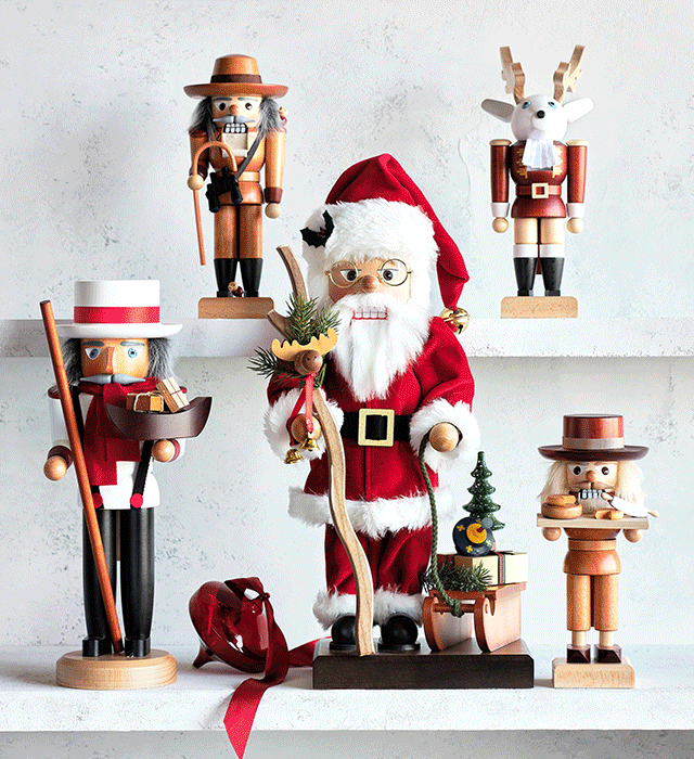 keep your traditions going with new & classic nutcrackers, villages & more