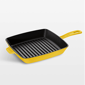 Staub cast-iron cookware in citron