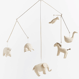 Zoo Animal Baby Mobile by Leanne Ford