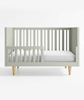 Finn Sage Green Wood Convertible Baby Crib