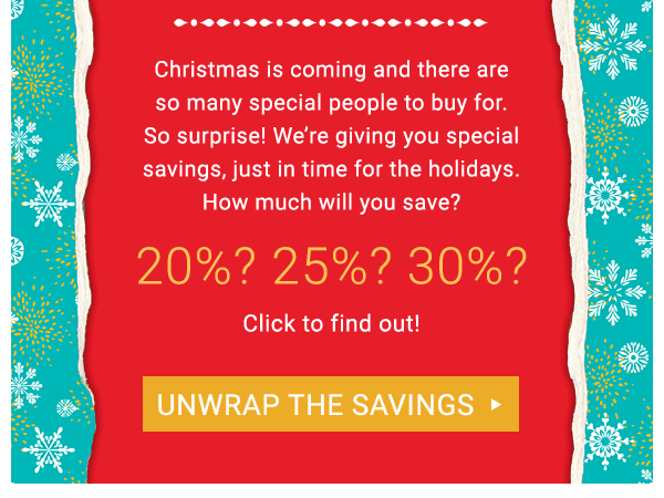 How much will YOU save? Unwrap the savings!