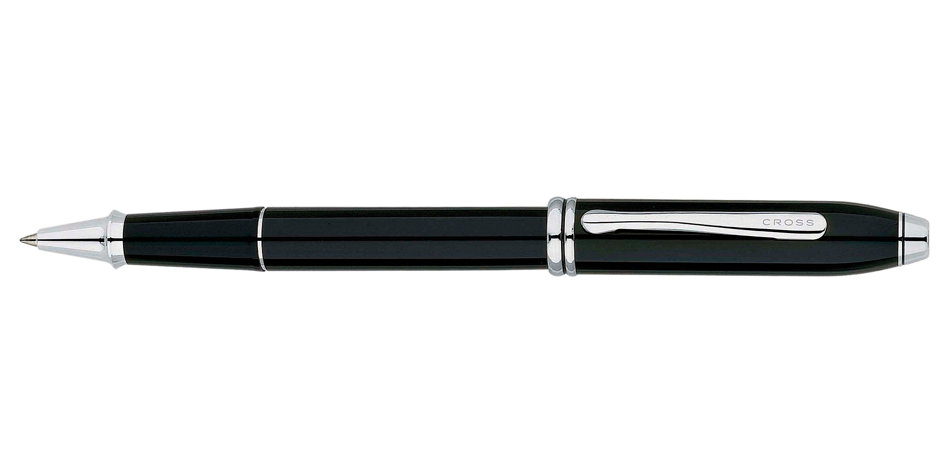 Cross Townsend Black Lacquer/Rhodium Plated Rollerball Pen Picture