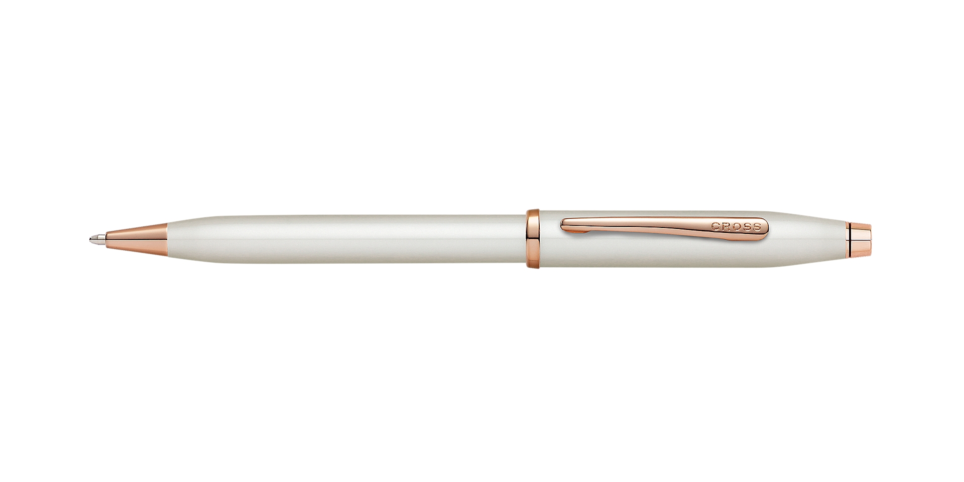 Cross Century II Pearlescent White Lacquer Ballpoint Pen Picture