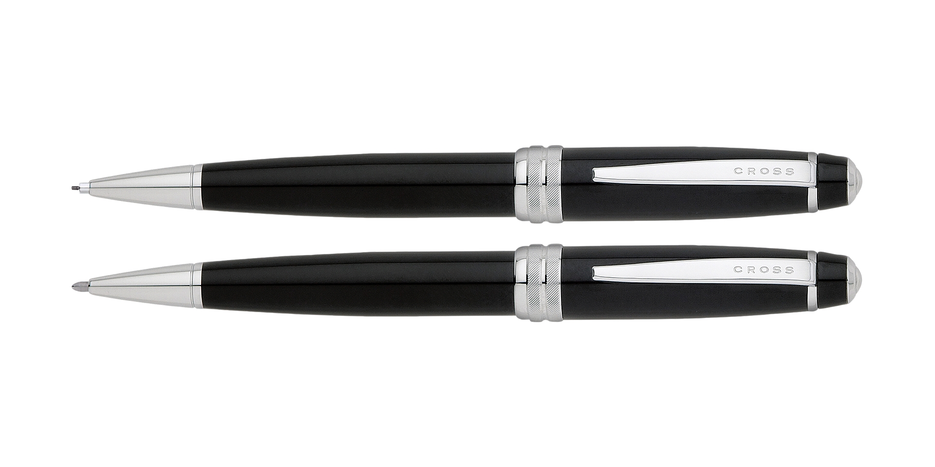 Cross  Bailey Black Lacquer Ballpoint and 0.7mm Mechanical Pencil Set