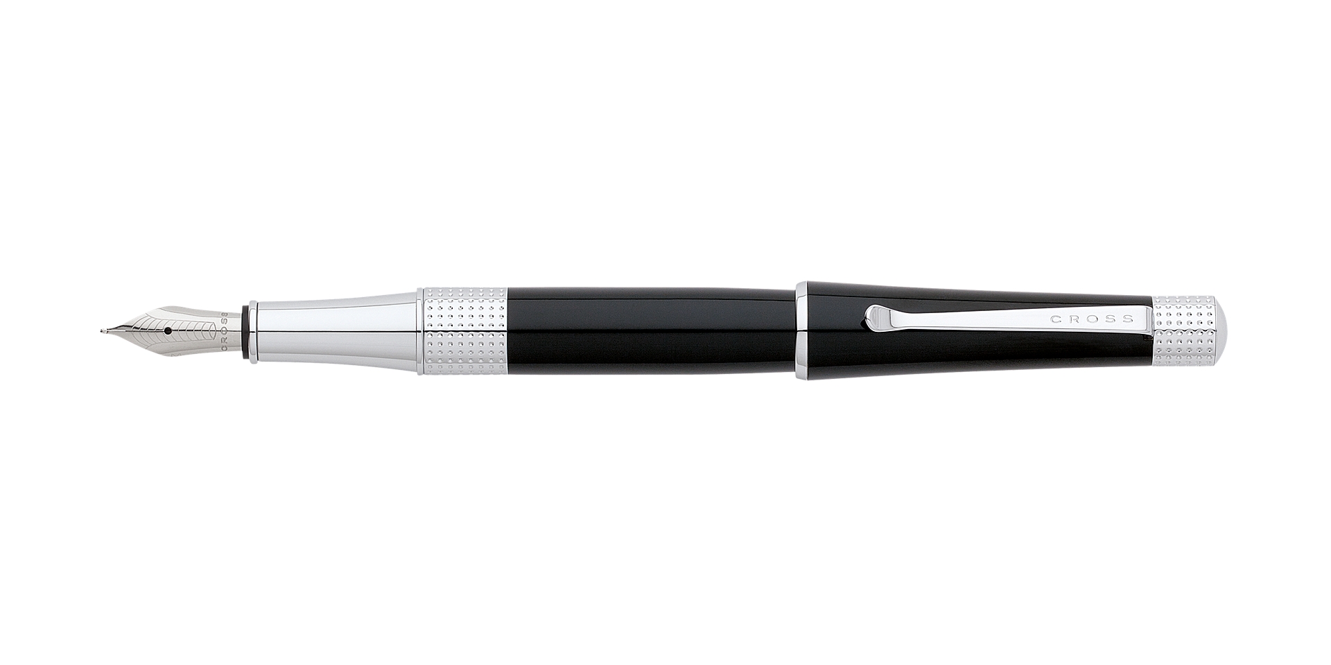  Beverly Black Lacquer Foutnain Pen - Medium