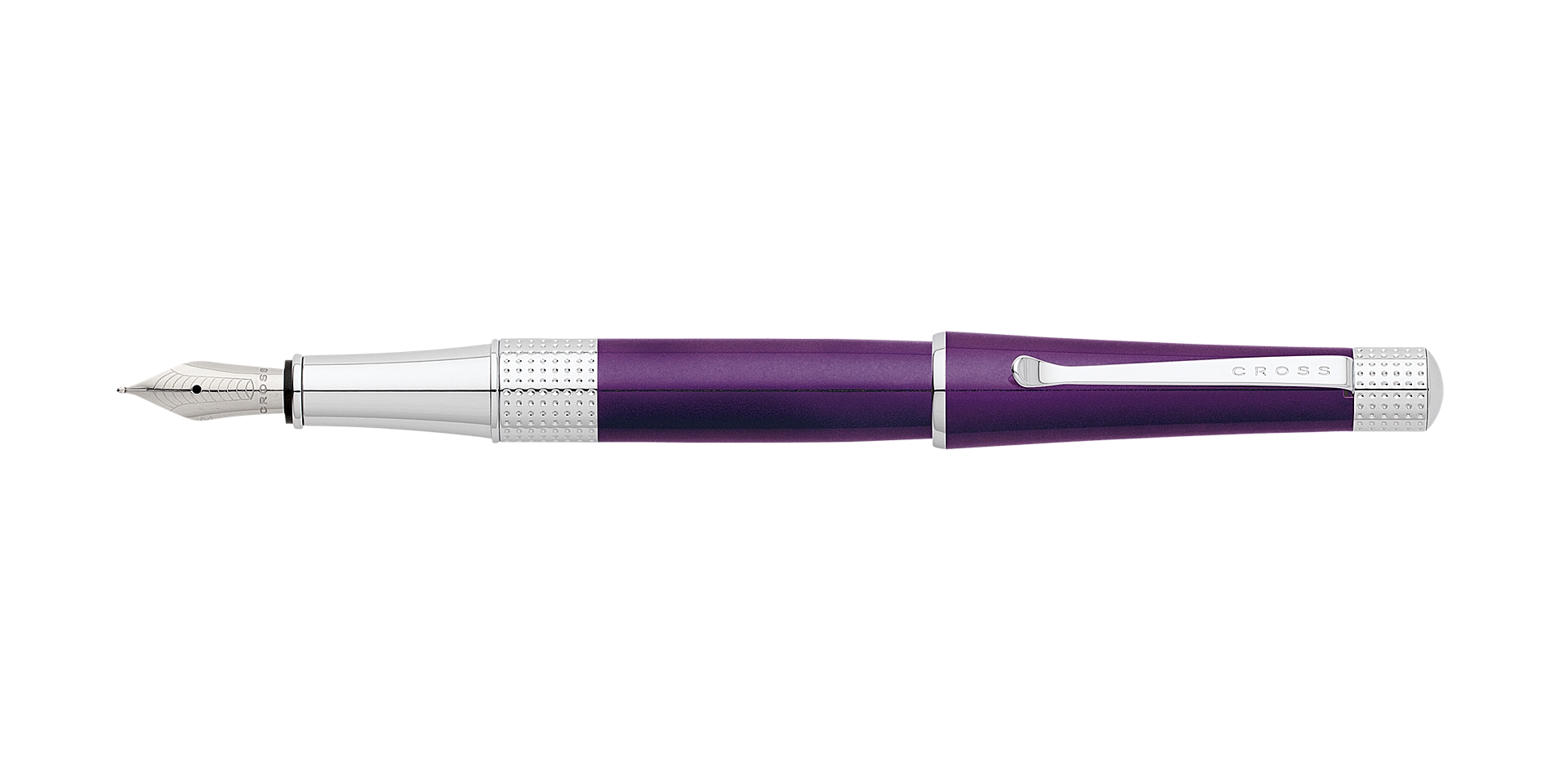 Cross Beverly Deep Purple Lacquer Fountain Pen - Meduim Picture