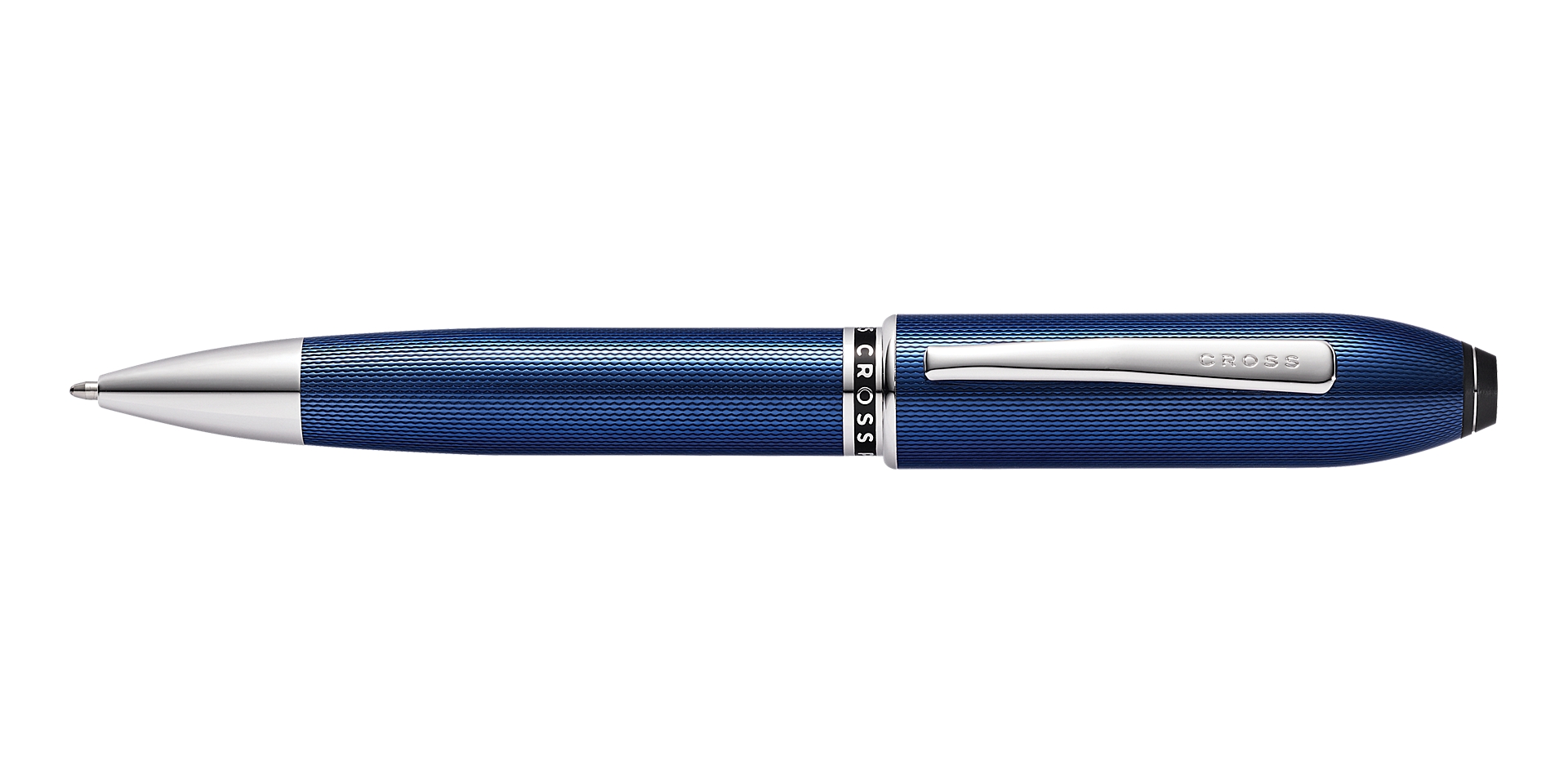 Cross Peerless TrackR Quartz Blue Ballpoint Pen with Chrome Appointments Picture