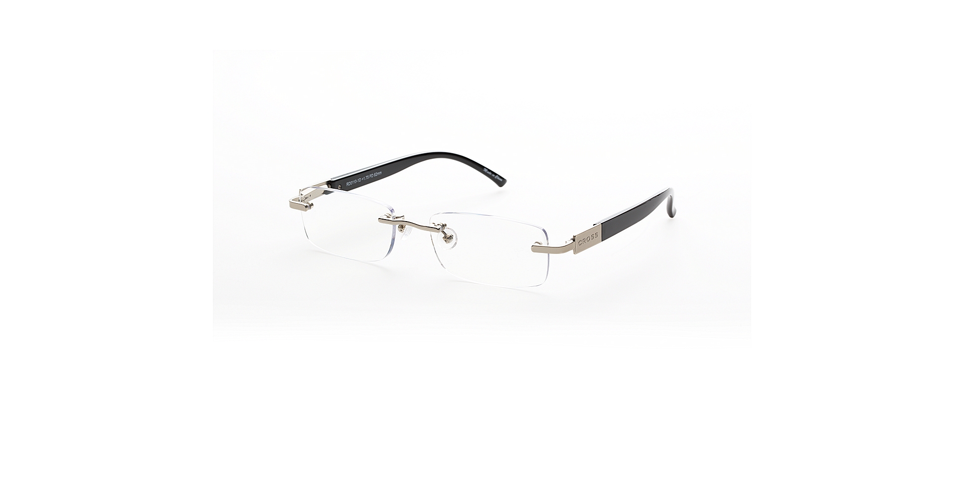 Cross  Auden - Polished silver-tone accents with black temples