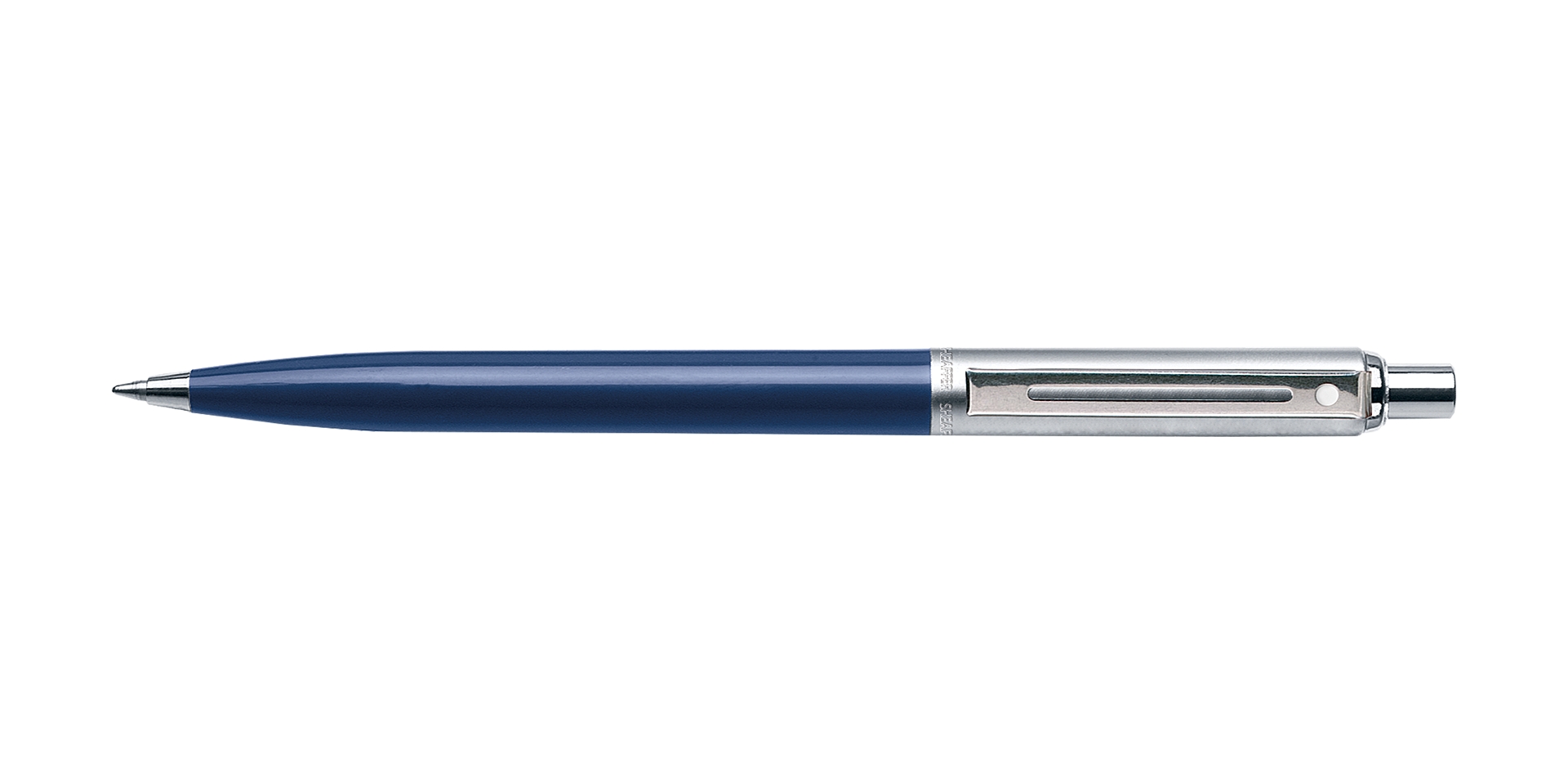 Cross Sheaffer Sentinel Blue Barrel and Brushed Chrome Cap Ballpoint Pen Picture
