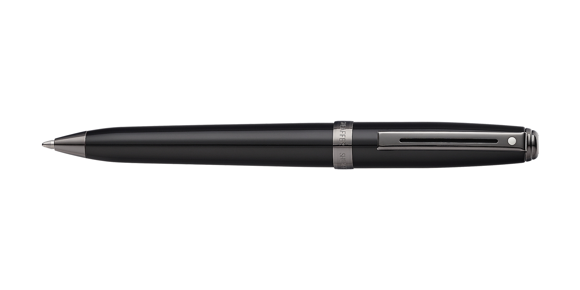 Prelude Gloss Black Lacquer with Gun Metal Tone Trim Ballpoint Pen