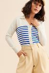 Thumbnail View 3: Cocoa Cashmere Ava Striped Cardigan