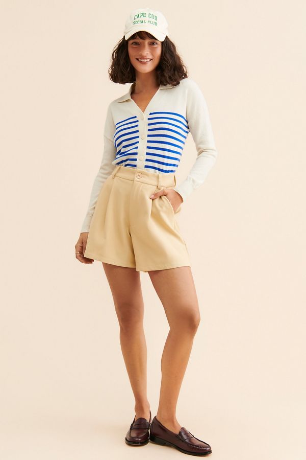 Slide View: 4: Cocoa Cashmere Ava Striped Cardigan