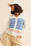 Thumbnail View 1: Cocoa Cashmere Ava Striped Cardigan