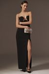 Thumbnail View 1: Liv Foster Madison Strapless Embellished Crepe Maxi Dress