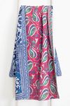 Thumbnail View 2: Roan Iris One-of-a-kind Kantha Quilted Throw Blanket No. 06949