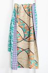 Thumbnail View 2: Roan Iris One-of-a-kind Kantha Quilted Throw Blanket No. 06954