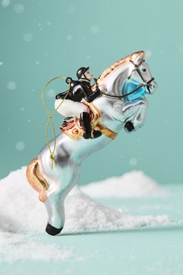 Equestrian Glass Ornament