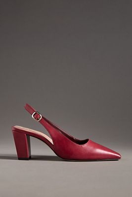 Maeve Snip-Toe Slingback Block Heels