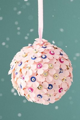 Sequin Rainbow Ball Ornament