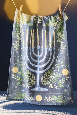 Stephanie Tara Menorah Dish Towel