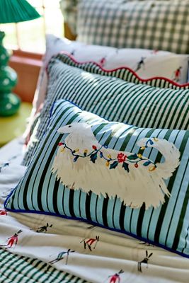 Kitschy Animal Velvet Printed Pillow