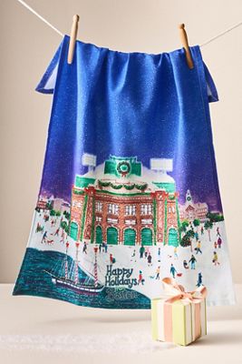 Holiday in the City Dish Towel