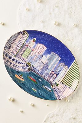 Holiday in the City Stoneware Platter