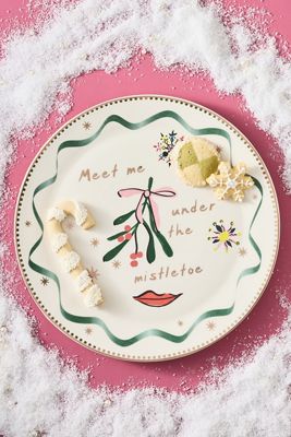 Caroline Mistletoe Stoneware Platter