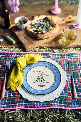 Caroline Stoneware Holiday Dessert Plate