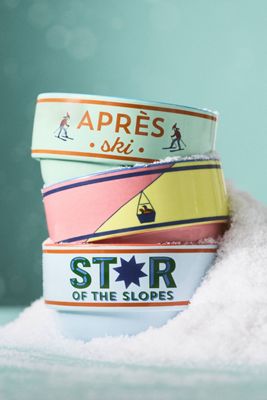 Apres Ski Stoneware Nut Bowl