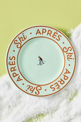 Après Ski Stoneware Dessert Plate